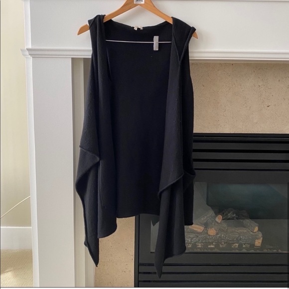 JOIE Black 100% Cashmere Jessi Hooded Cardigan - Picture 2 of 4